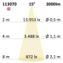 ISO113070 / 3-PH Schienen-Strahler, 28W, 15°, schwarz, neutralweiß / 9009377046827