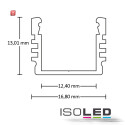 ISO113176 / LED Aufbauprofil SURF12 Aluminium schwarz eloxiert RAL 9005, 200cm / 9009377049262