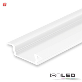 ISO113178 / LED Einbauprofil DIVE12 FLAT Aluminium pulverbeschichtet weiß RAL 9010, 200cm / 9009377049309