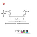 ISO113178 / LED Einbauprofil DIVE12 FLAT Aluminium pulverbeschichtet weiß RAL 9010, 200cm / 9009377049309