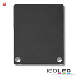 ISO113187 / Endkappe EC44 Alu schwarz RAL 9005 für SURF/DIVE24 FLAT mit COVER11, 2 STK, inkl. Schraube / 9009377049484