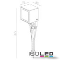 ISO112188 / LED Aussenstrahler Cube IP65, 4x2W CREE, anthrazit, warmweiss / 9009377025396