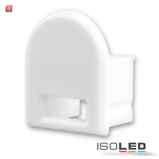 ISO113218 / Endkappe EC14W weiß für Profil SURF12 BORDERLESS mit Kabeldurchführung, 1 STK / 9009377050114