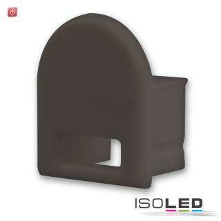 ISO113219 / Endkappe EC14B schwarz für Profil SURF12 BORDERLESS mit Kabeldurchführung, 1 STK / 9009377050138