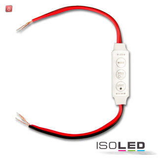 ISO113308 / LED Strip Mini Kabel PWM-Dimmer, 1 Kanal, 12-24V DC 3A / 9009377052019