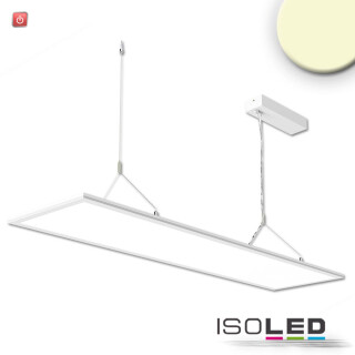 ISO113426 / LED Office Hängeleuchte Up+Down, 20+20W, 30x120cm, weiß, UGR<19, 3000K, dimmbar / 9009377054105