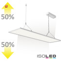 ISO113427 / LED Office Hängeleuchte Up+Down, 20+20W, 30x120cm, weiß, UGR<19, 4000K, dimmbar / 9009377054129