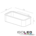 ISO112195 / LED Wandleuchte IP54, 1x6W CREE, silber,...