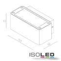 ISO112196 / LED Wandleuchte UP&DOWN, IP54, 4x3W CREE, silber, warmweiss / 9009377025549