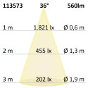 ISO113573 / MR16 Vollspektrum LED Strahler 7W COB, 36°, 2700K, dimmbar / 9009377058028
