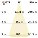 ISO113573 / MR16 Vollspektrum LED Strahler 7W COB, 36°, 2700K, dimmbar / 9009377058028