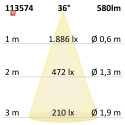 ISO113574 / MR16 Vollspektrum LED Strahler 7W COB, 36°, 3000K, dimmbar / 9009377058059