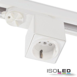 ISO113579 / 3-Phasen Adapter mit Schutzkontaktstecker, weiß, inkl. 6A Sicherung / 9009377058189