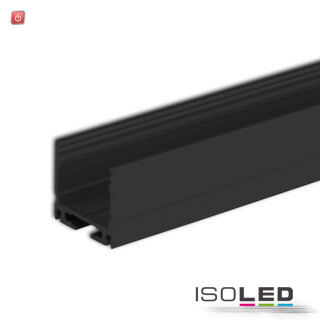 ISO113616 / LED Aufbauprofil SURF16 Aluminium schwarz eloxiert, 200cm / 9009377060212