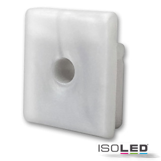 ISO113620 / Endkappe EC 57 Silikon für Profil SURF16 , 1 STK, mit Kabeldurchführung / 9009377060298