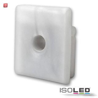 ISO113620 / Endkappe EC 57 Silikon für Profil SURF16 , 1 STK, mit Kabeldurchführung / 9009377060298