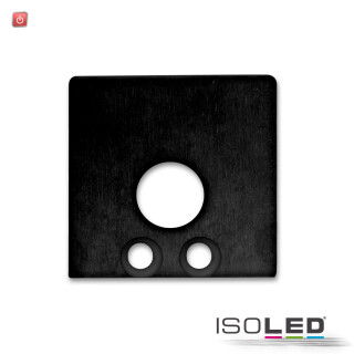 ISO113623 / Endkappe EC 59B schwarz für Profil SURF16 mit Kabeldurchführung, 2 STK, inkl. Schrauben / 9009377060359