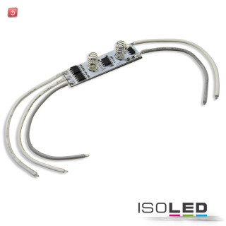 ISO113724 / LED Mini PWM-Dimmer weißdynamisch zum Einbau unter Profilcover, 1 Kanal, 12-24V DC 2x3A / 9009377062629