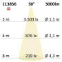 ISO113856 / LED Hängeleuchte Raster Up+Down, 15+32W, 8,5x128cm, weiß, UGR<6, 4000K, 1-10V dimmbar / 9009377065545