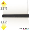 ISO113857 / LED Hängeleuchte Raster Up+Down, 15+32W, 8,5x128cm, schwarz, UGR<6, 3000K, dimmbar / 9009377065262