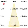 ISO113971 / FastFix LED Linearleuchte S, IP40, 1,5m, 25-75W, 3000K, 30°, 1-10V dimmbar / 9009377067471