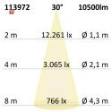 ISO113972 / FastFix LED Linearleuchte S, IP40, 1,5m, 25-75W, 4000K, 30°, 1-10V dimmbar / 9009377067488