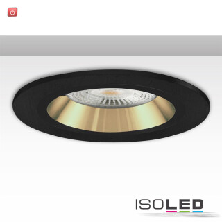 ISO114005 / Einbaurahmen Kombi für GU10/MR16, schwarz + schwarz-gold / 9009377068621