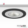 ISO114008 / Einbaurahmen Kombi für GU10/MR16, schwarz + Alu weiß / 9009377068683