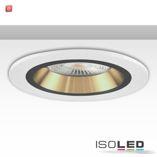 ISO114010 / Einbaurahmen Kombi für GU10/MR16, weiß + schwarz-gold / 9009377068720