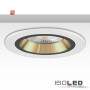 ISO114010 / Einbaurahmen Kombi für GU10/MR16, weiß + schwarz-gold / 9009377068720