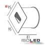 ISO112212 / LED Wandeinbauleuchte eckig, IP65, 1x3W CREE, Edelstahl, warmweiss / 9009377025792