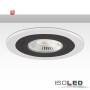 ISO114012 / Einbaurahmen Kombi für GU10/MR16, weiß + schwarz / 9009377068768