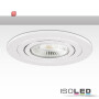 ISO114013 / Einbaurahmen Kombi für GU10/MR16, weiß + Alu weiß / 9009377068782