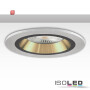 ISO114015 / Einbaurahmen Kombi für GU10/MR16, Alu gebürstet + schwarz-gold / 9009377068829