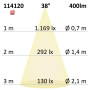 ISO114120 / LED Spot GU10, 5W, 38°, 3000K, externe Anschlussbox, dimmbar / 9009377072352