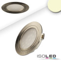 ISO114467 / LED Möbeleinbaustrahler MiniAMP silber, 2W, 12V DC warmweiß 3000K, dimmbar / 9009377079672