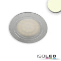 ISO114468 / LED Möbeleinbaustrahler MiniAMP silber, 2W, 24V DC warmweiß 3000K, dimmbar / 9009377079696