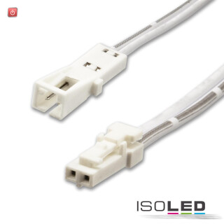 ISO114495 / MiniAMP Verlängerung male-female, 100cm, 2-polig, weiß, max. 3A / 9009377080395