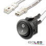 ISO114500 / MiniAMP Einbauschalter Ein/Aus, female-Buchse und male-Stecker, 30cm+200cm, 2-polig, weiß, max. 5A / 9009377080531