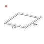 ISO114613 / Einbaurahmen weiß RAL 9016 für LED Panel 625x625 / 9009377083822