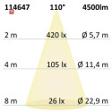 ISO114647 / 3-PH Linearleuchte 1200mm, 40W, neutralweiß, weiß / 9009377084645