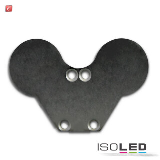ISO114749 / Endkappe EC34 Aluminium  schwarz für Profil LOOP13 in Verbindung mit TUNNEL, 2 STK, inkl. Schrauben / 9009377087561