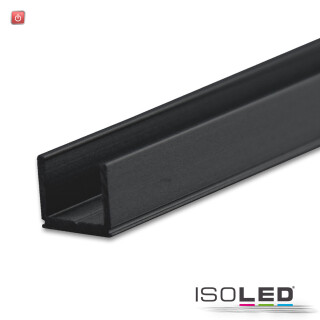 ISO114785 / LED Aufbauprofil SURF6 Aluminium  schwarz RAL9005, 200cm / 9009377088254