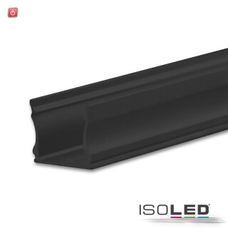 ISO114788 / LED Aufbauprofil PURE12 S Aluminium schwarz RAL9005, 200cm / 9009377088322