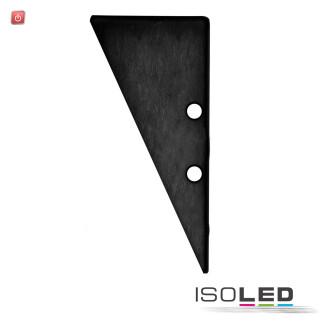 ISO114833 / Endkappe EC91 Aluminium schwarz RAL 9005 für Profil HIDE TRIANGLE inkl. Schrauben / 9009377089213