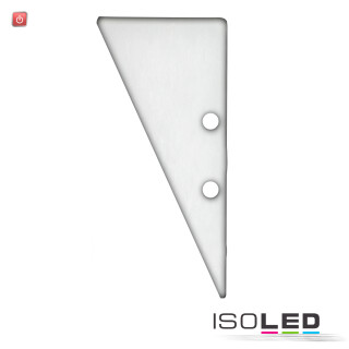 ISO114834 / Endkappe EC91 Aluminium weiß RAL 9003 für Profil HIDE TRIANGLE inkl. Schrauben / 9009377089190