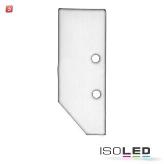 ISO114837 / Endkappe EC92 Aluminium weiß RAL 9003 für Profil HIDE ASYNC inkl. Schrauben / 9009377089138