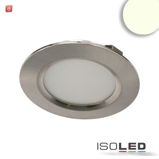 ISO114872 / LED Möbeleinbaustrahler MiniAMP silber, 3W, 120°, 24V DC weißdynamisch, dimmbar / 9009377090639