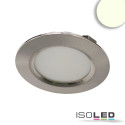 ISO114872 / LED Möbeleinbaustrahler MiniAMP silber, 3W, 120°, 24V DC weißdynamisch, dimmbar / 9009377090639