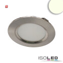 ISO114872 / LED Möbeleinbaustrahler MiniAMP silber, 3W, 120°, 24V DC weißdynamisch, dimmbar / 9009377090639